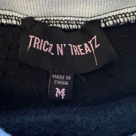 Dolls Kill Trickz N Treatz Hell Sweet Hell Cropped Sweatshirt Size Medium Goth - Picture 3 of 6